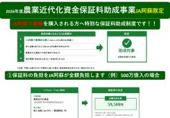 2026年度農業近代化資金保証料助成事業JA阿蘇限定